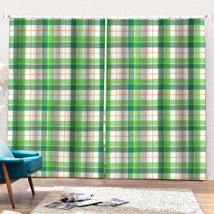 Irish St. Patrick's Day Tartan Print Pencil Pleat Curtains