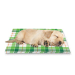Irish St. Patrick's Day Tartan Print Pet Cooling Mat Cover