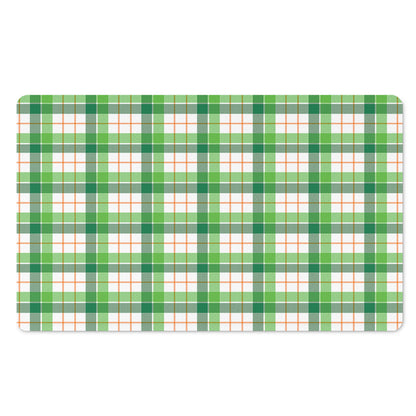 Irish St. Patrick's Day Tartan Print Polyester Doormat