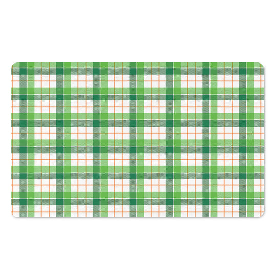 Irish St. Patrick's Day Tartan Print Polyester Doormat
