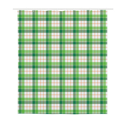 Irish St. Patrick's Day Tartan Print Polyester Shower Curtain