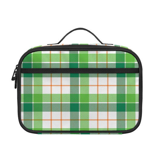 Irish St. Patrick's Day Tartan Print Portable Lunch Bag