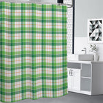 Irish St. Patrick's Day Tartan Print Premium Shower Curtain