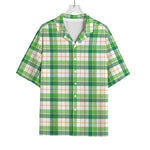 Irish St. Patrick's Day Tartan Print Rayon Hawaiian Shirt