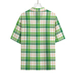 Irish St. Patrick's Day Tartan Print Rayon Hawaiian Shirt