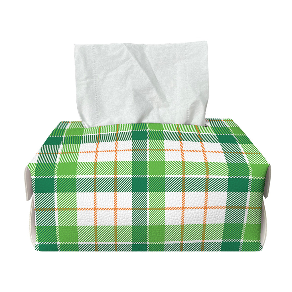 Irish St. Patrick's Day Tartan Print Rectangle Tissue Box Cover