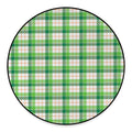 Irish St. Patrick's Day Tartan Print Round Floor Mat