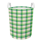 Irish St. Patrick's Day Tartan Print Round Laundry Basket