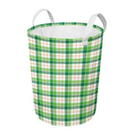 Irish St. Patrick's Day Tartan Print Round Laundry Basket