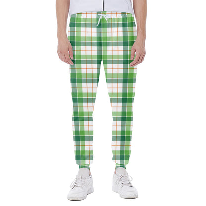Irish St. Patrick's Day Tartan Print Scuba Joggers
