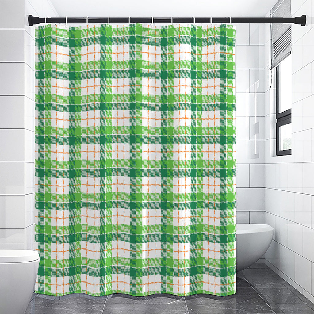 Irish St. Patrick's Day Tartan Print Shower Curtain