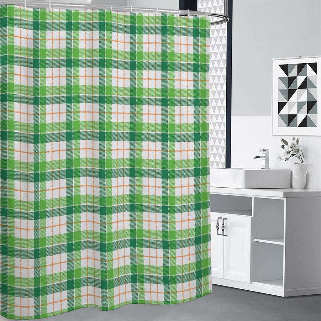 Irish St. Patrick's Day Tartan Print Shower Curtain