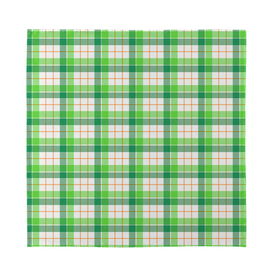 Irish St. Patrick's Day Tartan Print Silk Bandana