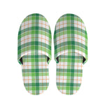 Irish St. Patrick's Day Tartan Print Slippers