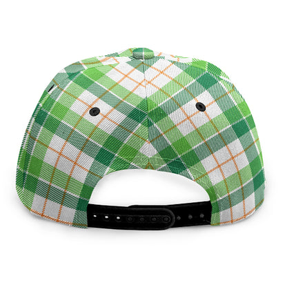 Irish St. Patrick's Day Tartan Print Snapback Cap