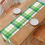 Irish St. Patrick's Day Tartan Print Table Runner