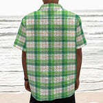 Irish St. Patrick's Day Tartan Print Textured Short Sleeve Shirt