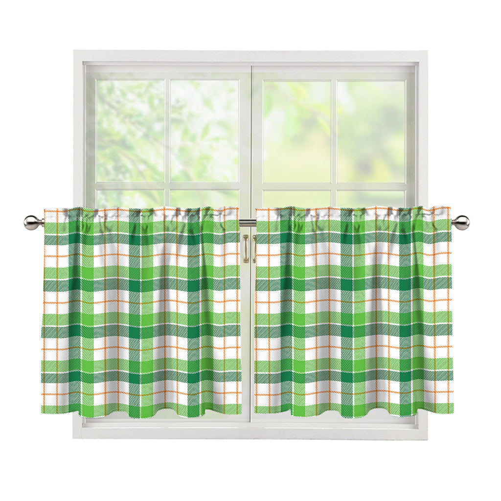 Irish St. Patrick's Day Tartan Print Tier Curtains