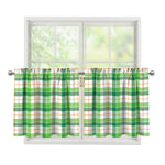Irish St. Patrick's Day Tartan Print Tier Curtains