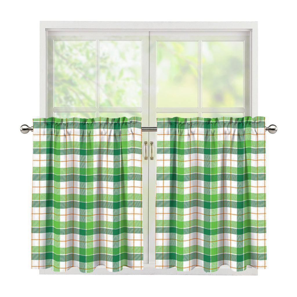 Irish St. Patrick's Day Tartan Print Tier Curtains