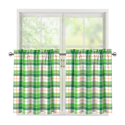 Irish St. Patrick's Day Tartan Print Tier Curtains