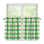 Irish St. Patrick's Day Tartan Print Tier Curtains