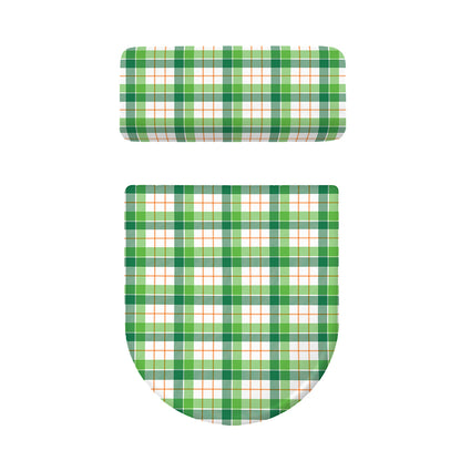 Irish St. Patrick's Day Tartan Print Toilet Lid And Tank Cover Set