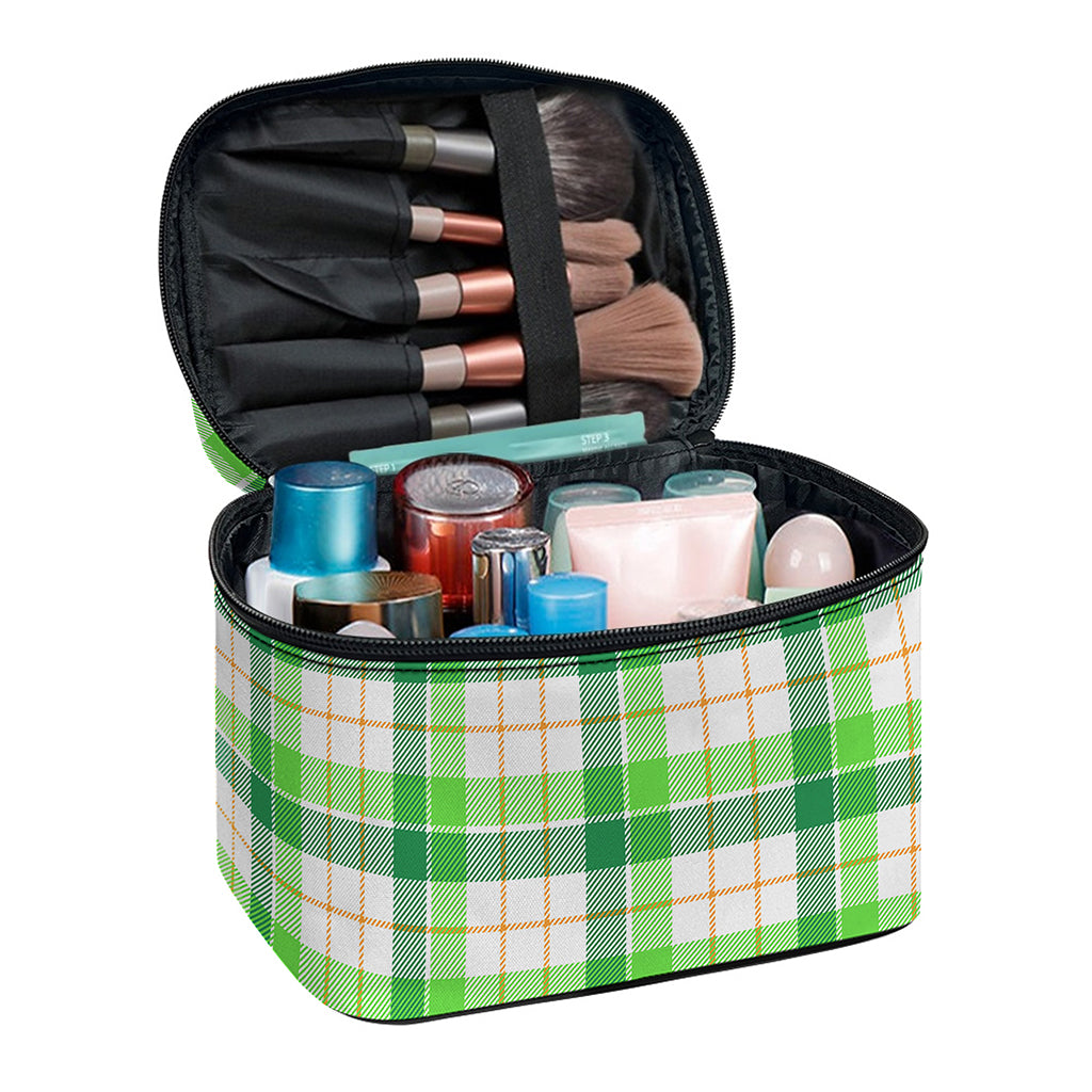 Irish St. Patrick's Day Tartan Print Travel Makeup Bag