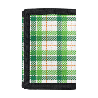 Irish St. Patrick's Day Tartan Print Trifold Wallet