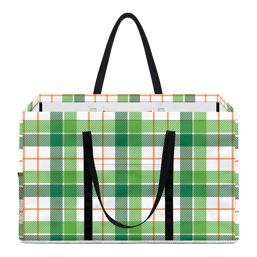 Irish St. Patrick's Day Tartan Print Utility Tote Bag