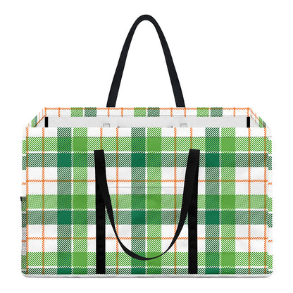 Irish St. Patrick's Day Tartan Print Utility Tote Bag