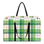 Irish St. Patrick's Day Tartan Print Utility Tote Bag