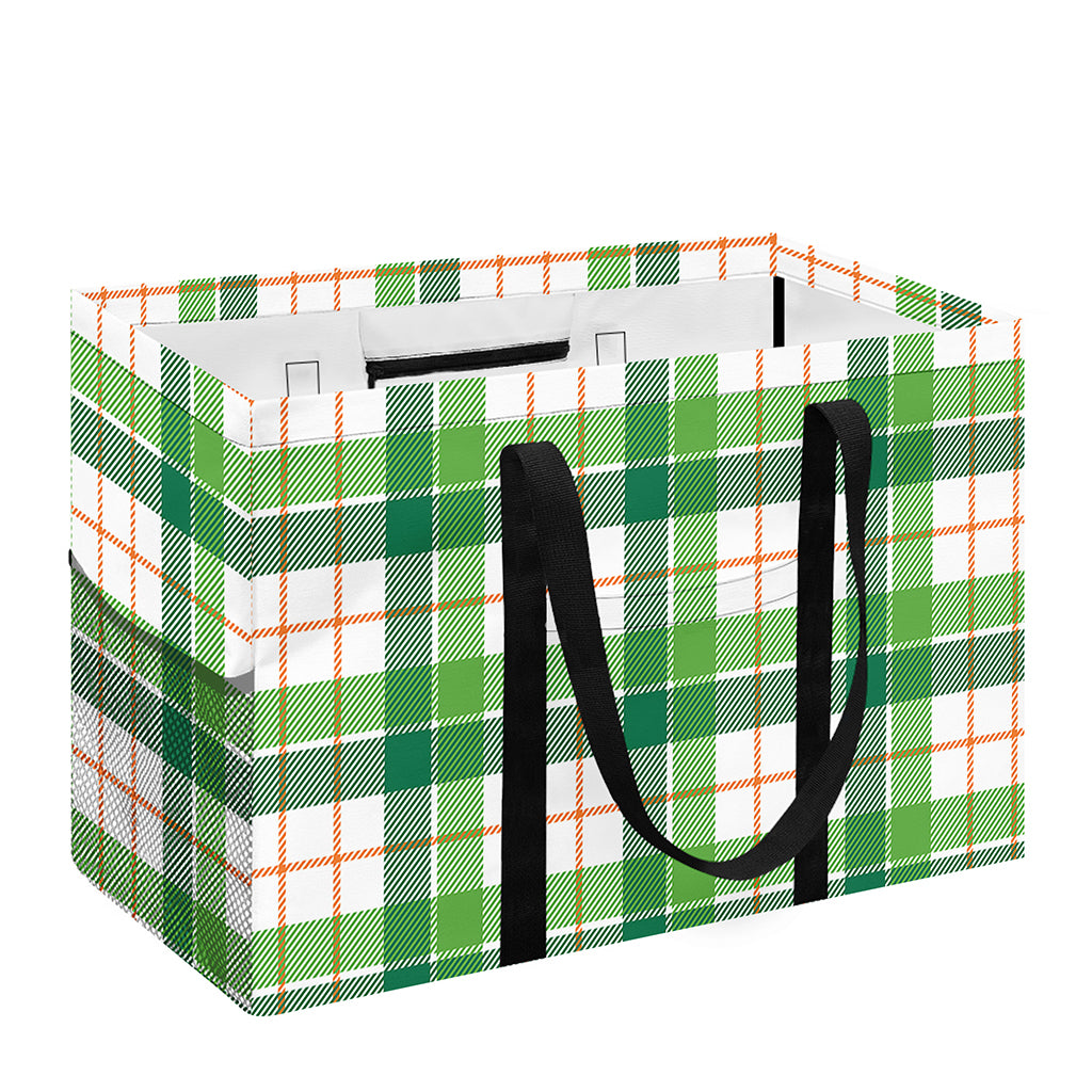 Irish St. Patrick's Day Tartan Print Utility Tote Bag