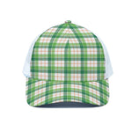 Irish St. Patrick's Day Tartan Print White Mesh Trucker Cap
