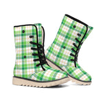 Irish St. Patrick's Day Tartan Print Winter Boots