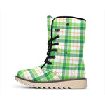 Irish St. Patrick's Day Tartan Print Winter Boots