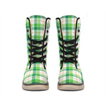 Irish St. Patrick's Day Tartan Print Winter Boots