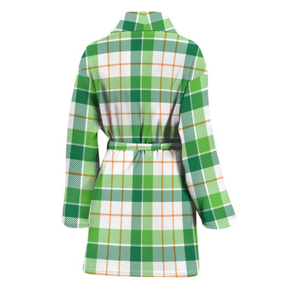 Irish St. Patrick's Day Tartan Print Women's Bathrobe