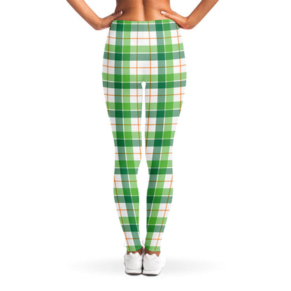 Irish St. Patrick's Day Tartan Print Women's Leggings