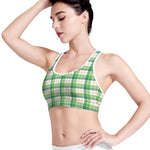 Irish St. Patrick's Day Tartan Print Women's Sports Bra