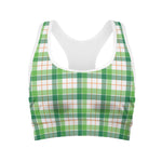 Irish St. Patrick's Day Tartan Print Women's Sports Bra
