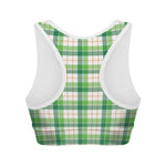Irish St. Patrick's Day Tartan Print Women's Sports Bra