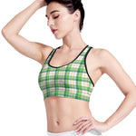 Irish St. Patrick's Day Tartan Print Women's Sports Bra