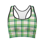 Irish St. Patrick's Day Tartan Print Women's Sports Bra