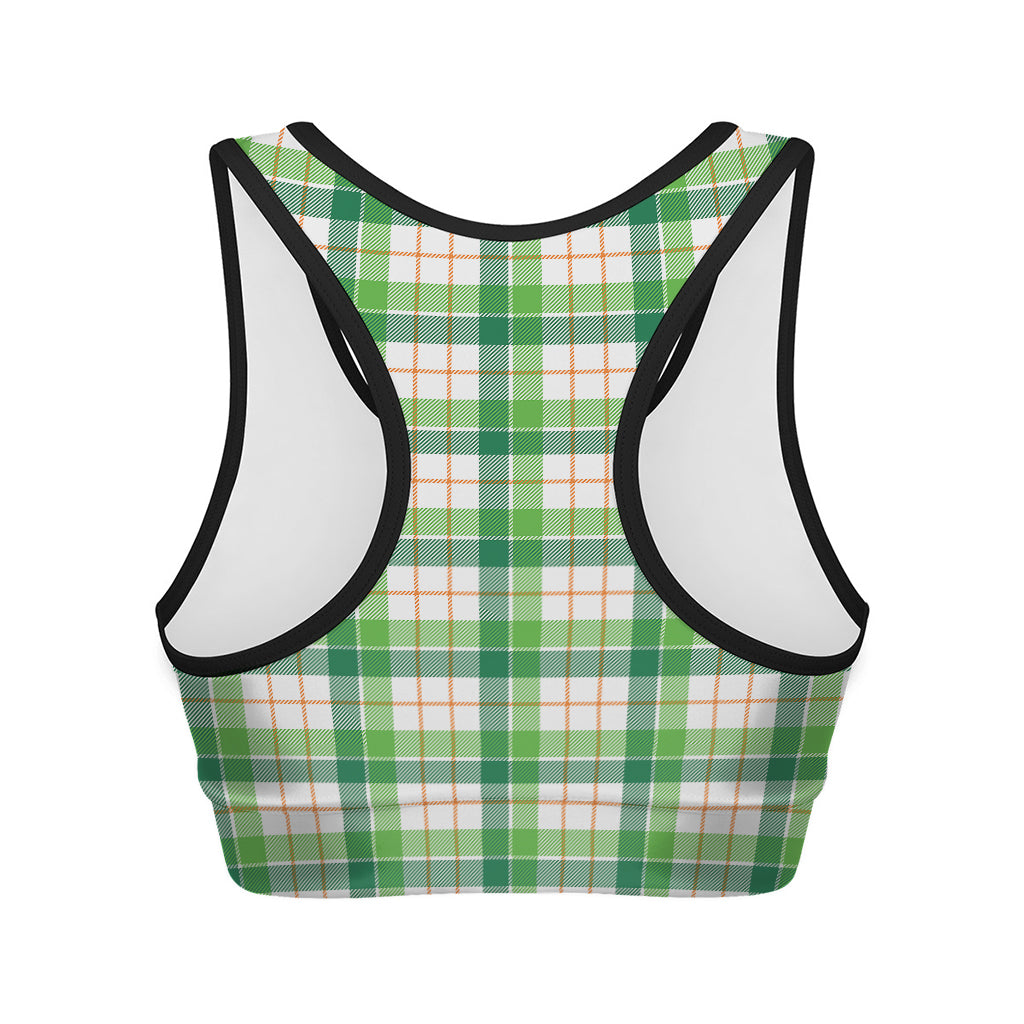 Irish St. Patrick's Day Tartan Print Women's Sports Bra