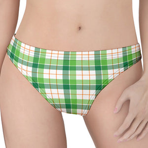 Irish St. Patrick's Day Tartan Print Women's Thong