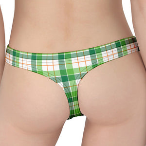 Irish St. Patrick's Day Tartan Print Women's Thong