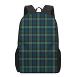 Irish Tartan Pattern Print 17 Inch Backpack