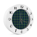 Irish Tartan Pattern Print Alarm Clock
