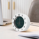 Irish Tartan Pattern Print Alarm Clock